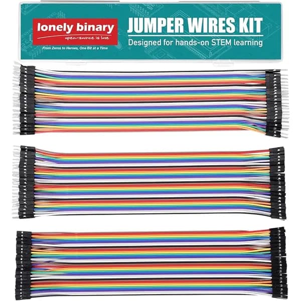 120-Pack Breadboard Jumper Wires, 20cm M-M / M-F / F-F
