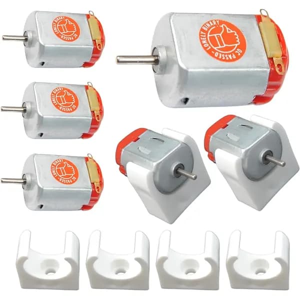 6-Pack 130 DC Motor with Stands, 1.5-6V