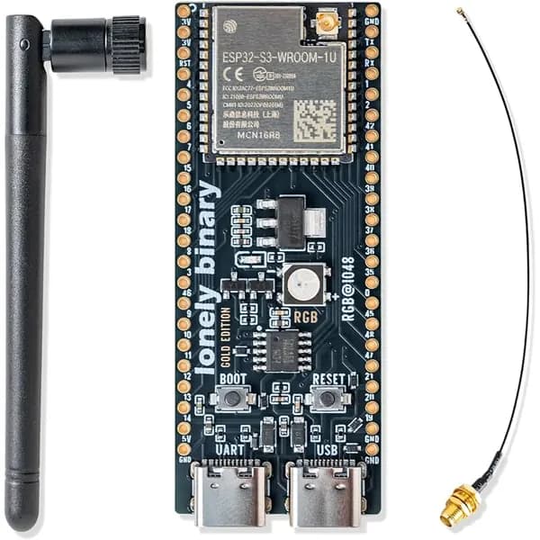 ESP32-S3 N16R8 Gold Edition Dev Board + IPEX Antenna