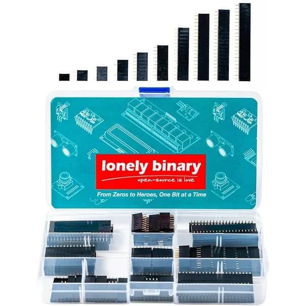 160-Piece 2.54mm Female Pin Header Kit, Single Row