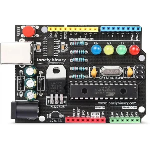 DIY UNO R3 Kit, ATmega328P, All Through-Hole