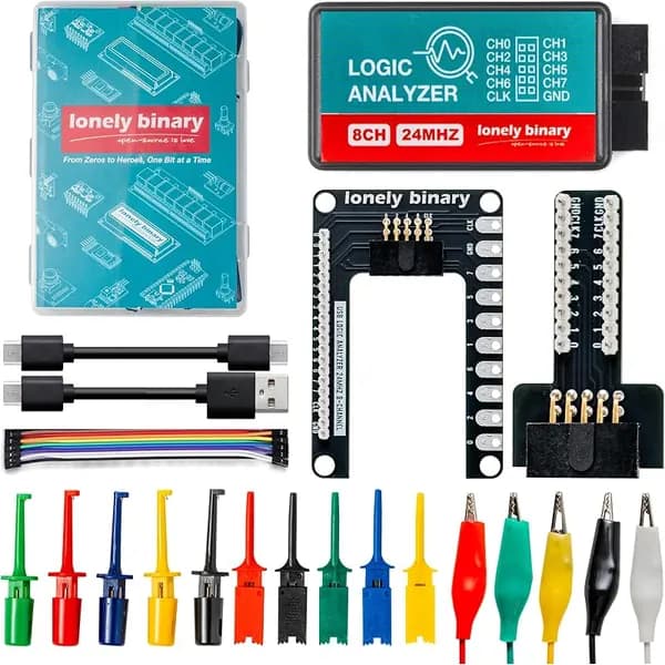 Logic Analyzer Kit, 8-Channel 24MHz USB