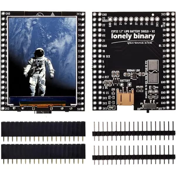 ESP32 1.8" LCD Dev Board with 18650 LiPo Shield