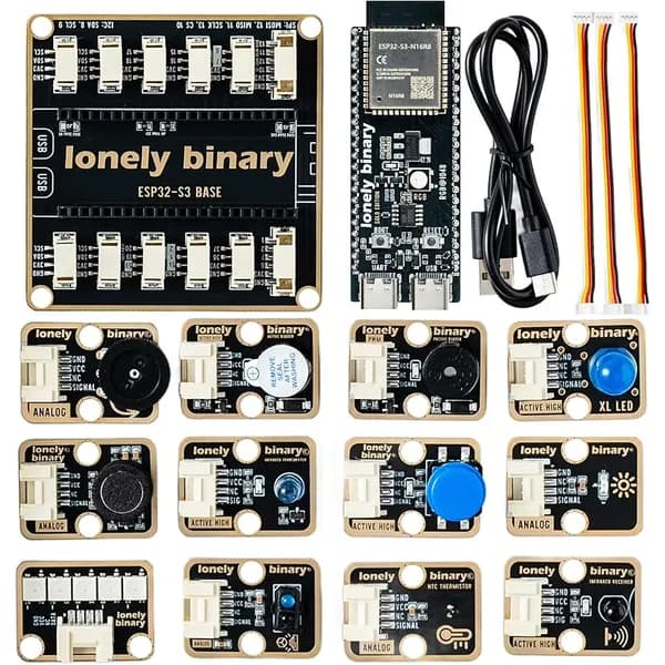 TinkerBlock ESP32-S3 Starter Kit, 12 Sensors