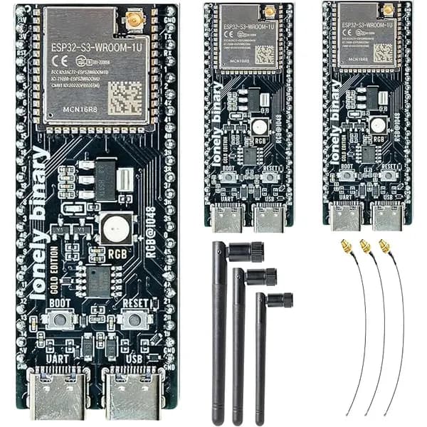 3-Pack ESP32-S3 N16R8 Dev Board + IPEX Antenna