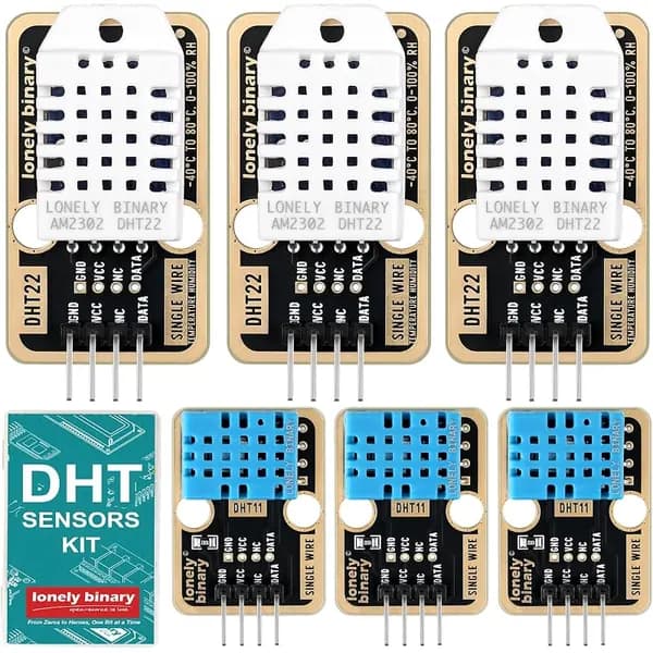 6-Pack DHT22 & DHT11 Temperature Humidity Sensor