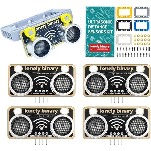 5-Pack HC-SR04 Ultrasonic Sensor, I2C / UART