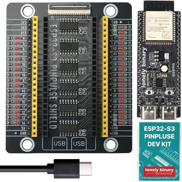 ESP32-S3 N16R8 PinPulse Shield, 16MB GPIO LED