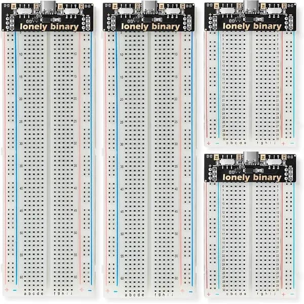 Breadboard Power Supply Kit, 2x830 + 2x400 Tie Points