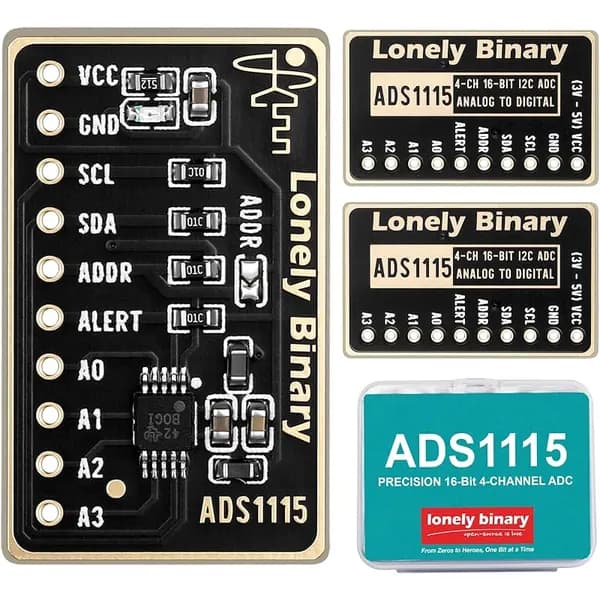 3-Pack ADS1115 16-Bit ADC I2C Module