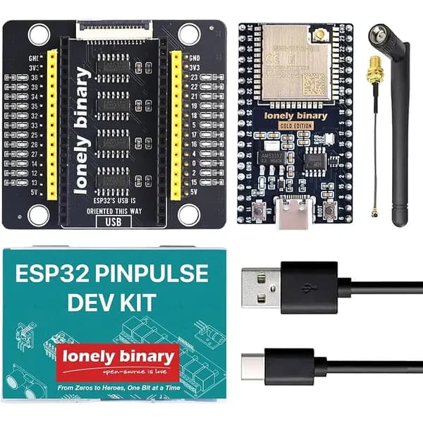 ESP32 WROOM-32UE with IPEX Antenna + GPIO LED