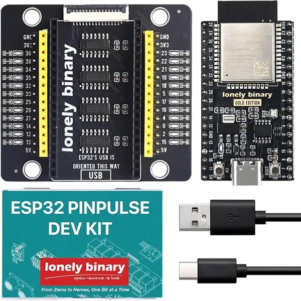 ESP32 PinPulse Shield, GPIO LED + Display Port