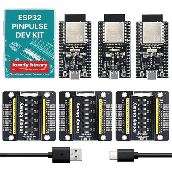 3-Pack ESP32 PinPulse Shield, GPIO LED