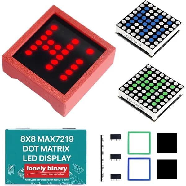 3-Pack 8x8 LED Matrix MAX7219, 3 Colours