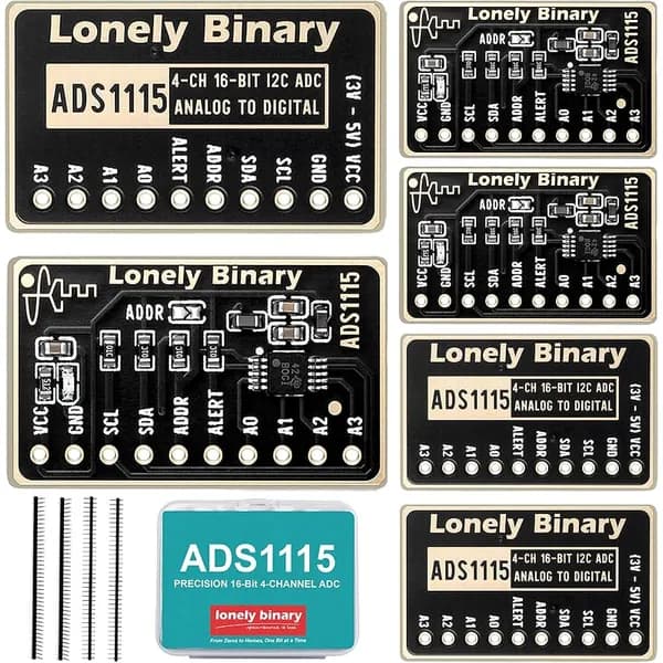 6-Pack ADS1115 16-Bit ADC I2C Module