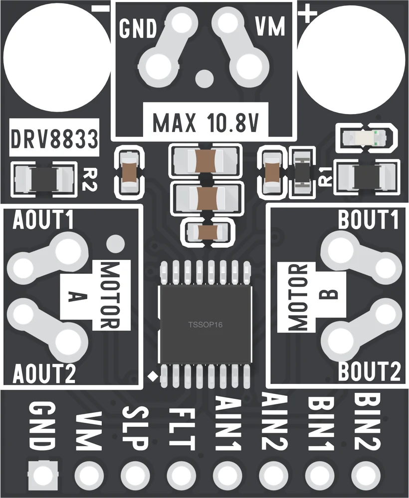DRV8833 Dual Motor Driver — front