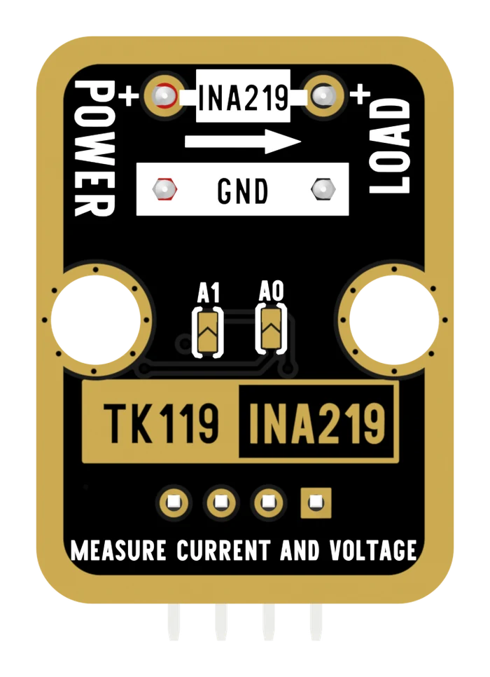 TK119 INA219 current monitor — back