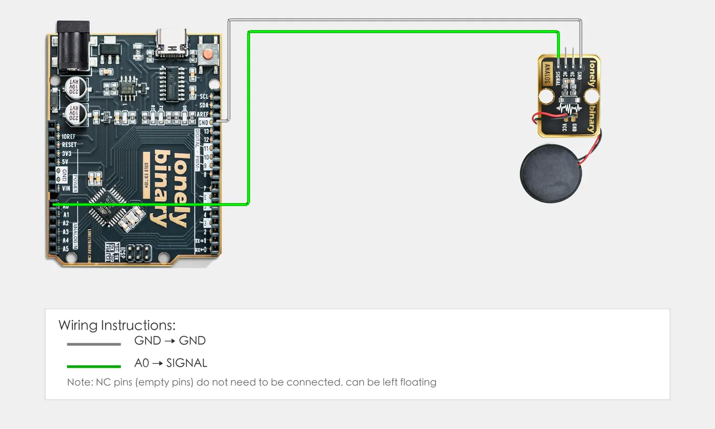Piezo-Ceramic Sensor wiring